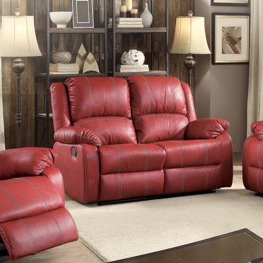 Red recliner online couch